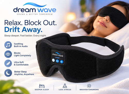 DreamWave™ 3D Bluetooth Sleep Mask with Built-In HD Speakers