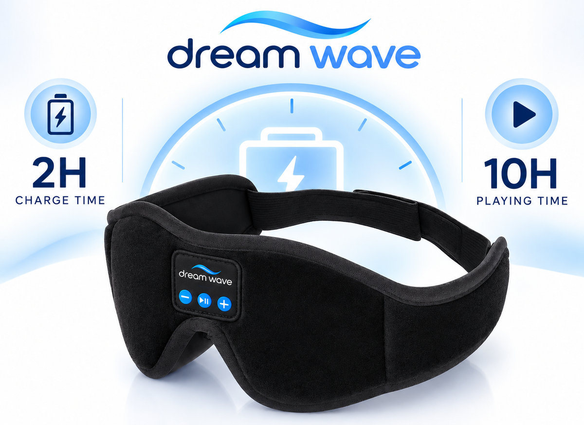 DreamWave™ 3D Bluetooth Sleep Mask with Built-In HD Speakers